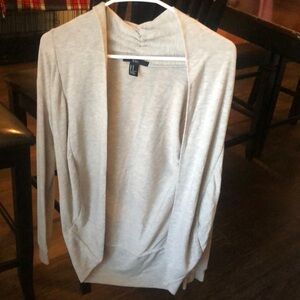 F21 cream cardigan